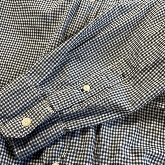 American Eagle Outfitters Blue & White Check Classic Fit Shirt Large - Picture 6 of 7